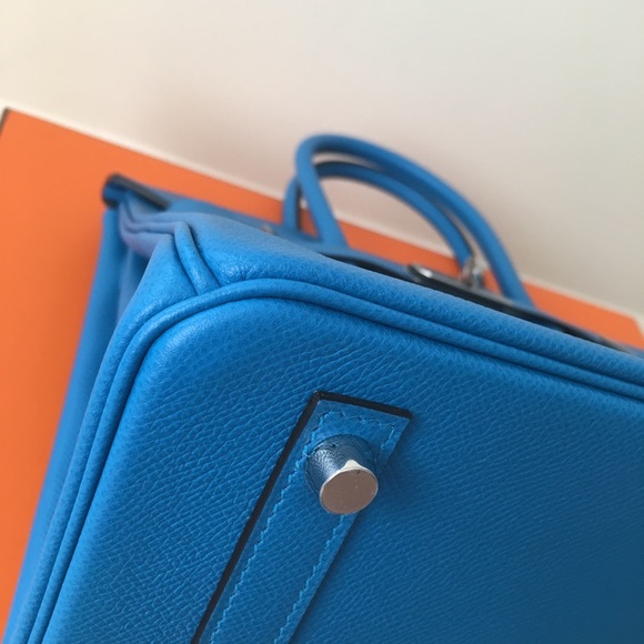 Hermès Birkin 30 cm Blue Zanzibar Epsom Leather - Picture 9 of 16